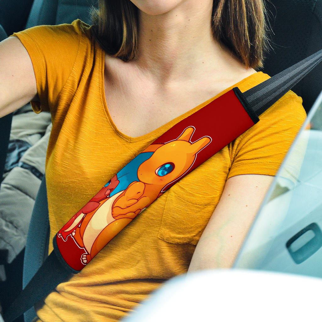 Charizard Charmender Pokemon Anime Car Seat Belt Covers Custom Animal Skin Printed Car Interior Accessories Perfect Gift