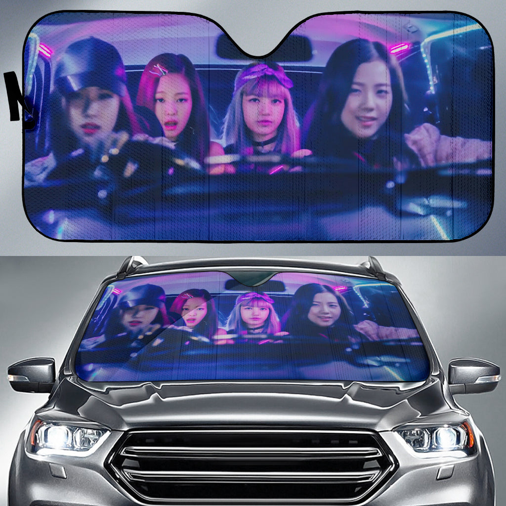 Black Pink Car Sun Auto Shade