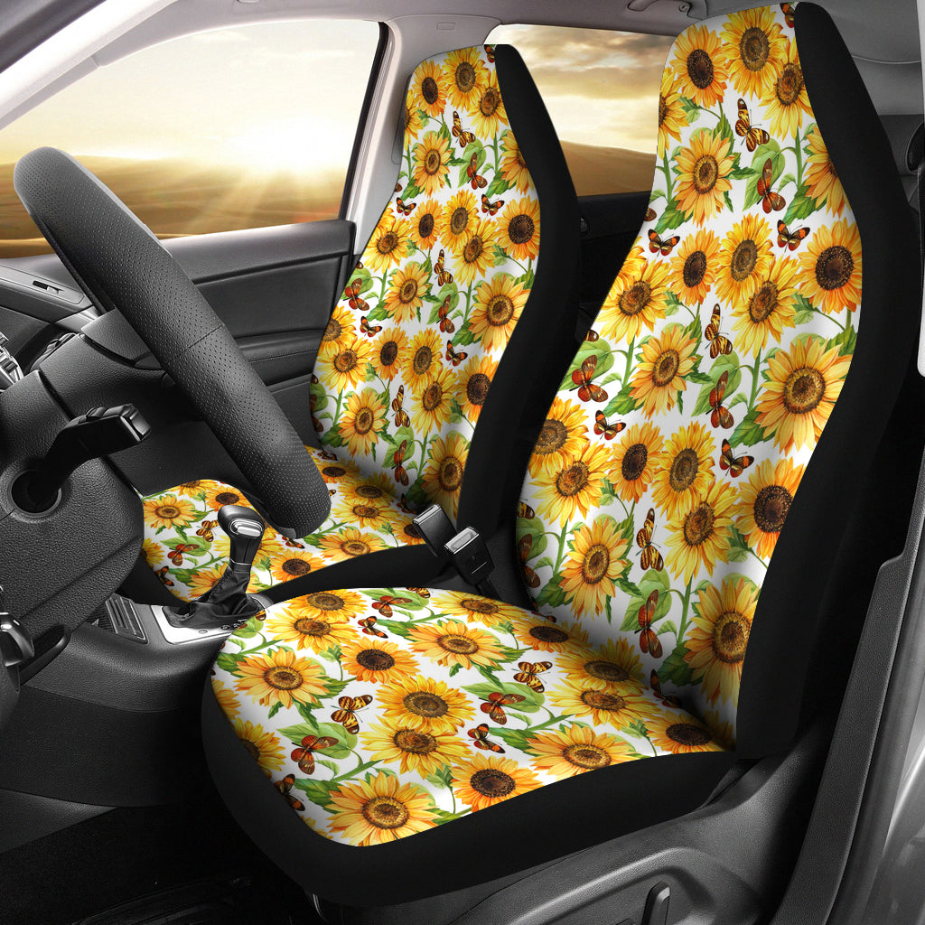 Butterfly Sunflower Car Seat Covers