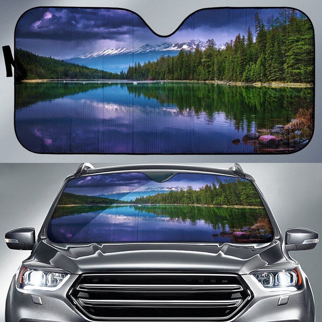 Mountains River Pines Trees Clouds Sun Shade Gift Ideas 2022