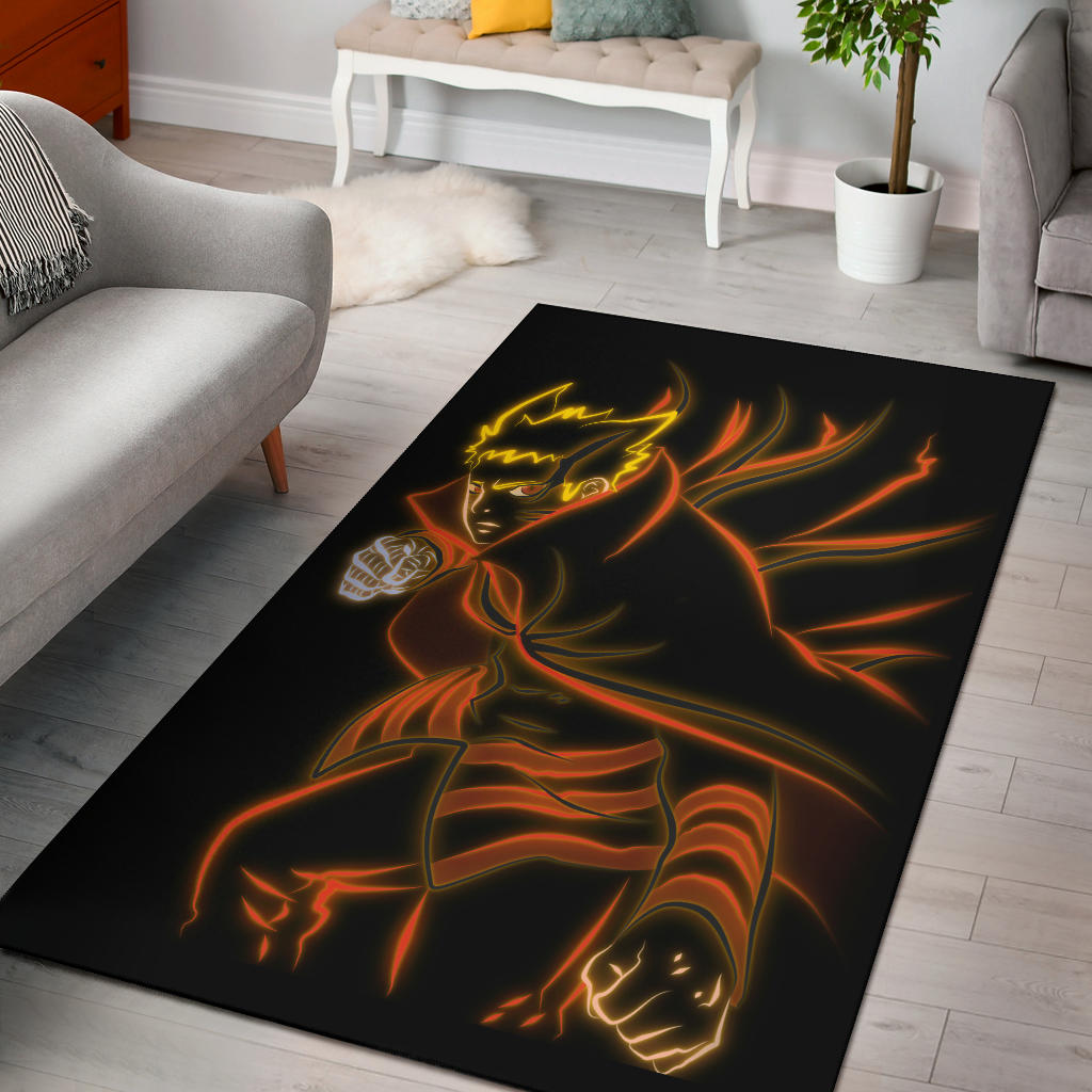 Naruto Baryon Mode Area Rug Floor Home Room Decor