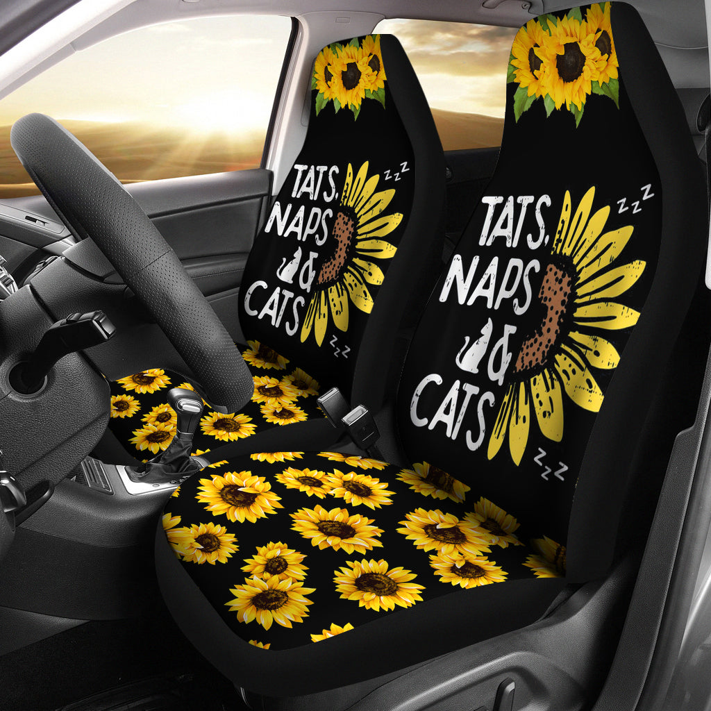 Tats Naps And Cats Sunflower Seat Covers