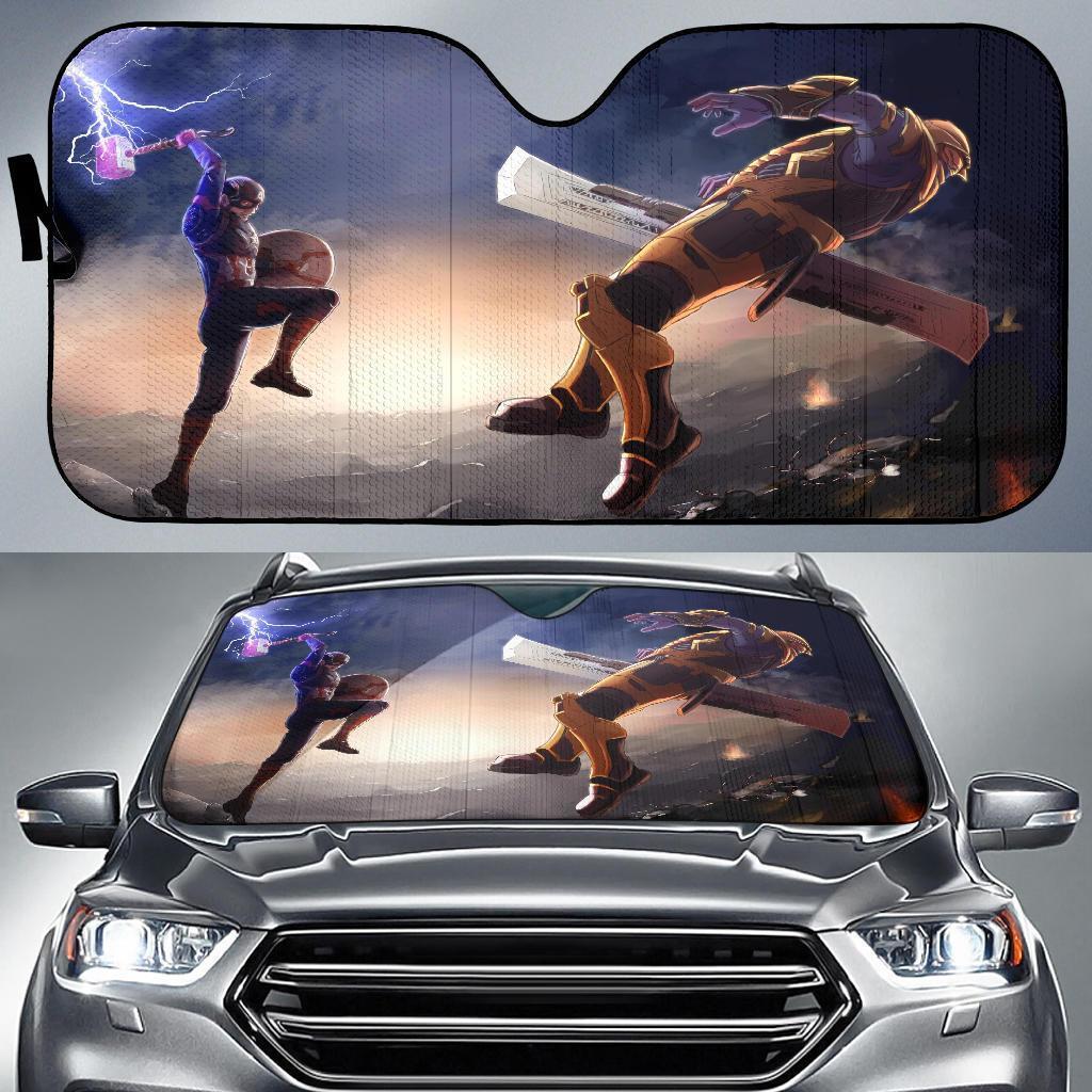 Captain America Vs Thanos Car Sun Shades Amazing Best Gift Ideas 2021