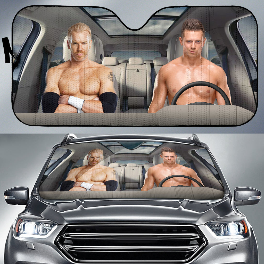 The Miz Vs Christian Wwe Driving Auto Sun Shade