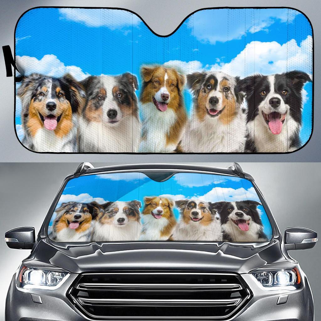 Australian Shepherd Face Auto Sun Shades Amazing Best Gift Ideas 2022