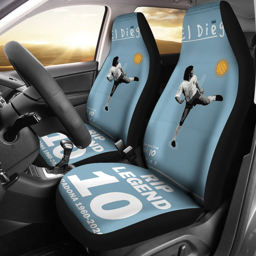 No 10 Diego Armando Maradona 10 Rip 1969 2022 Car Seat Covers Gift For Fooball