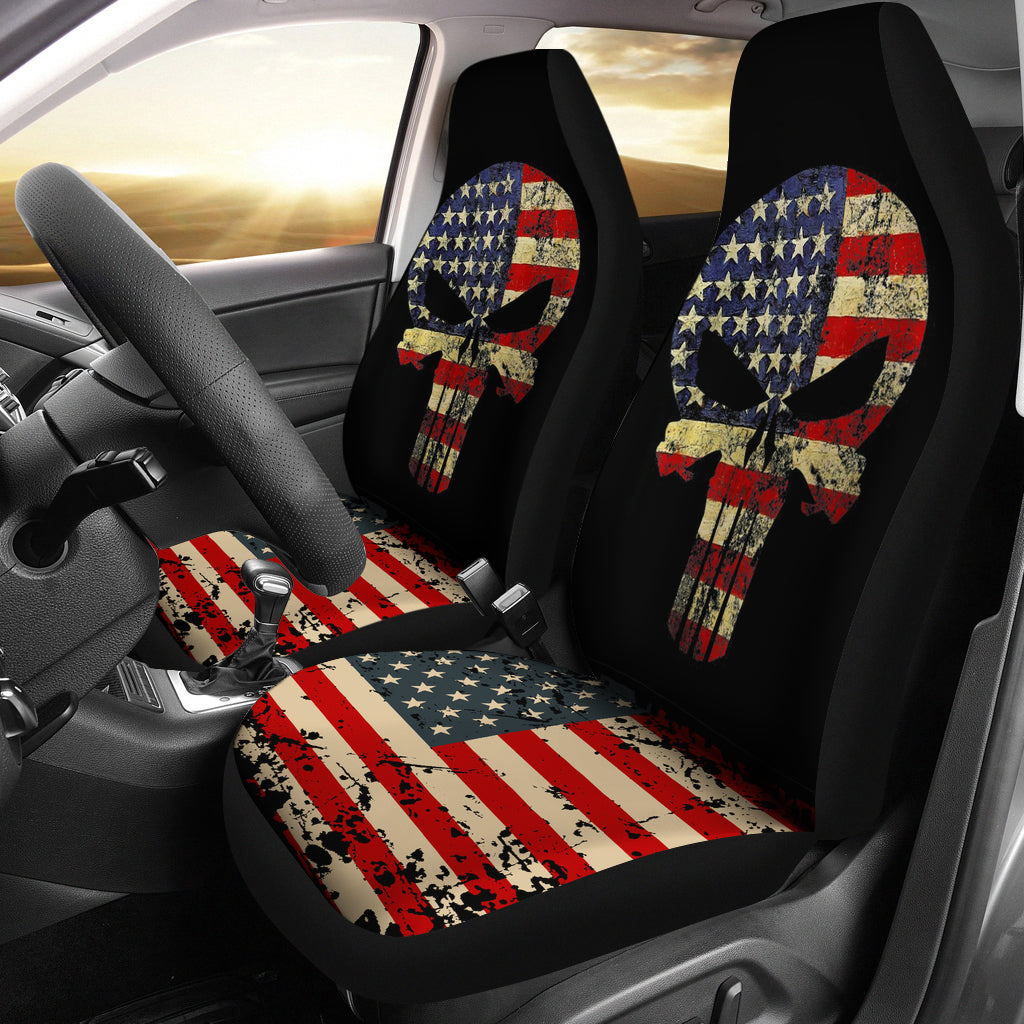 Team Merica Flag Car Seat Covers