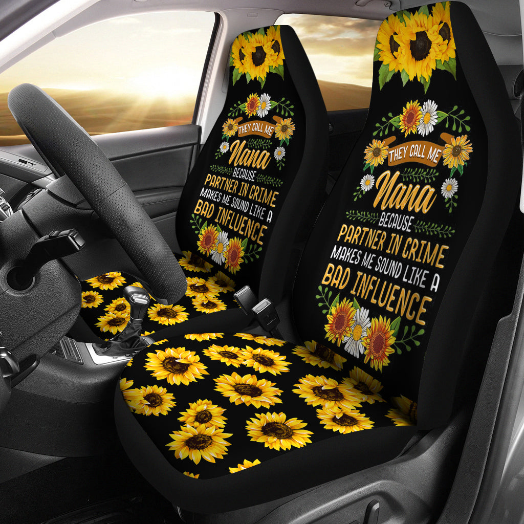 They Call Me Nana Because Partner In Crime Cute Sunflower Seat Covers