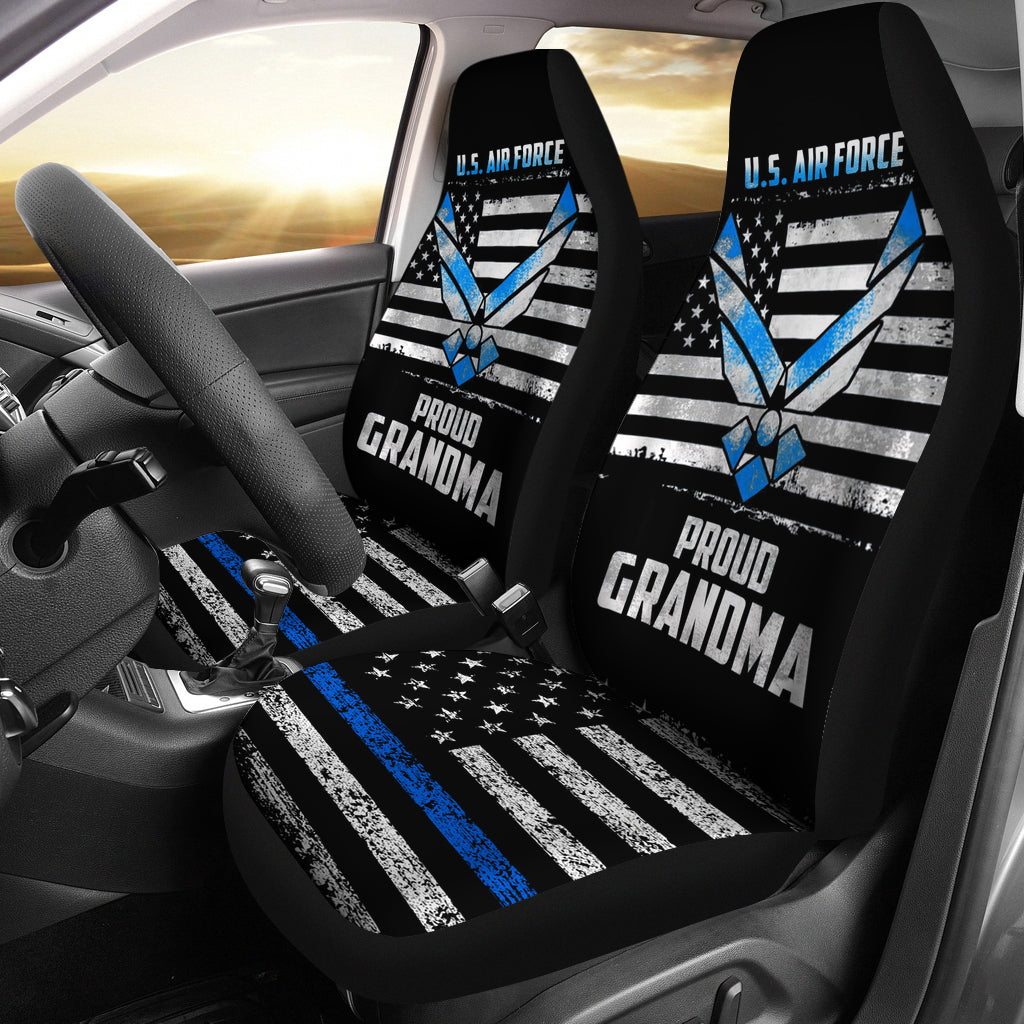 U.S. Air Force Proud Grandma Usa Flag Vintage Car Seat Covers