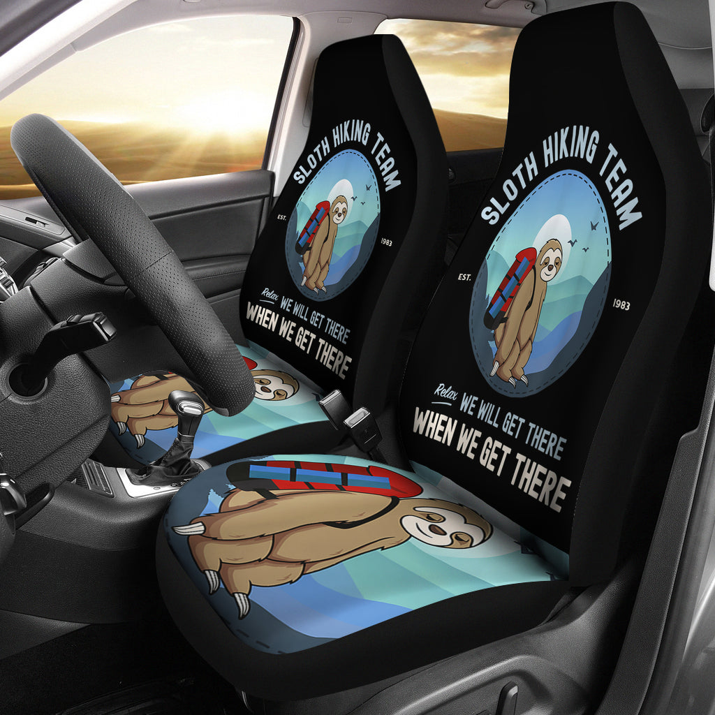 Sloth Hiking Team Car Seat Covers