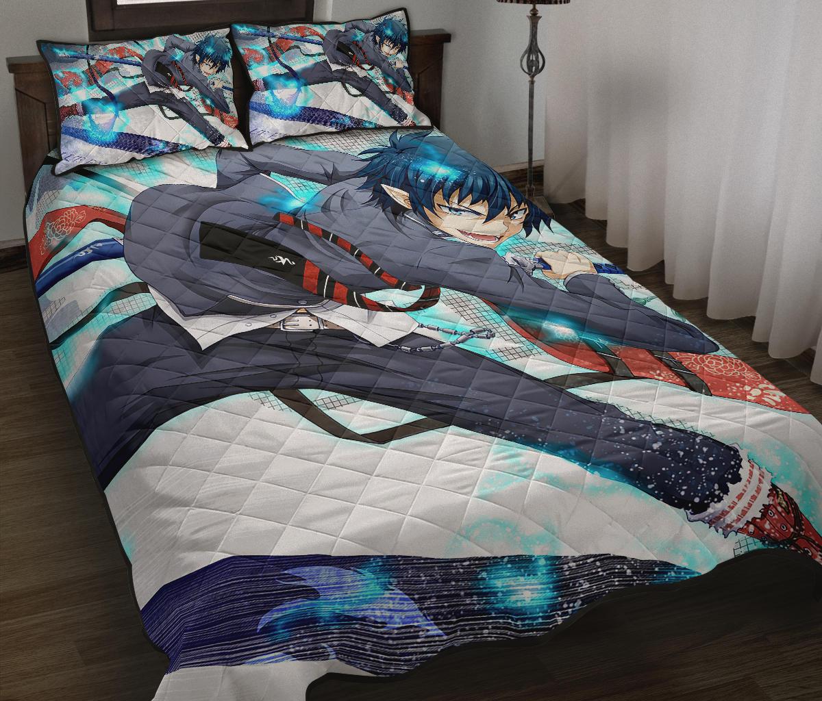 Okumura Rin Blue Exorcist Anime Quilt Bed Set Pillow Case Amazing Decor Gift Ideas 1