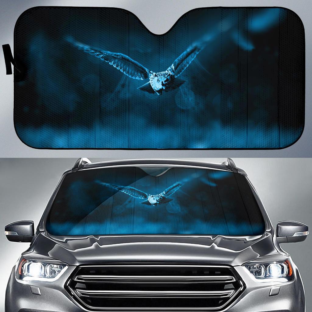 Owl Night Flight Hd 5K Car Sun Shade Gift Ideas 2022