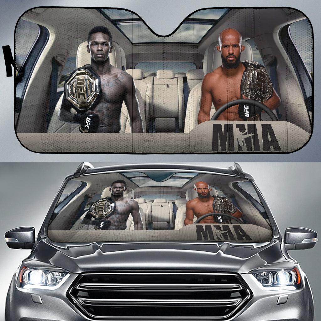 Demetrious Johnson Vs Israel Adesanya Mma Driving Auto Sun Shade