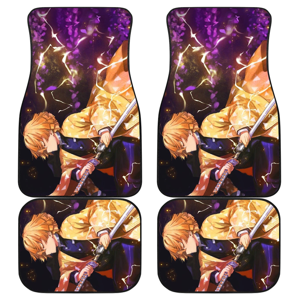 Zenitsu Agatsuma Demon Slayer Uniform Anime Car Floor Mats Custom Car Accessories Car Decor 2021