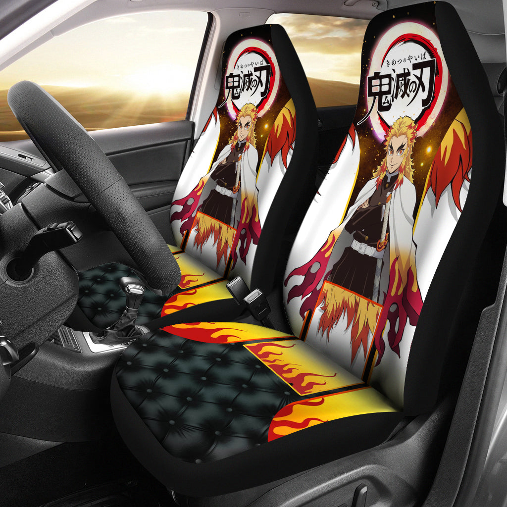 Rengoku Demon Slayer Season 2 Custom Car Seat Covers Car Accessories Anime Gift