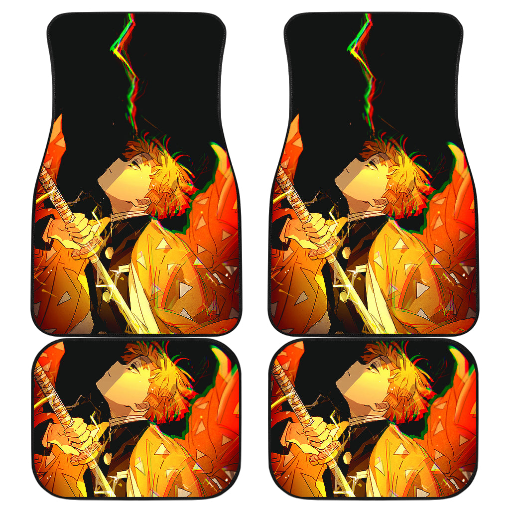 Zenitsu Agatsuma Demon Slayer Uniform 1 Anime Car Floor Mats Custom Car Accessories Car Decor 2021