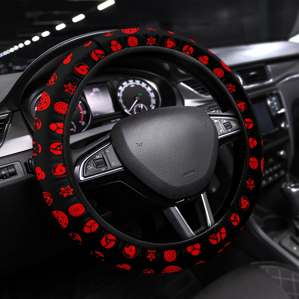 Sharingan Uchiha Naruto Anime Custom Car Steering Wheel Cover