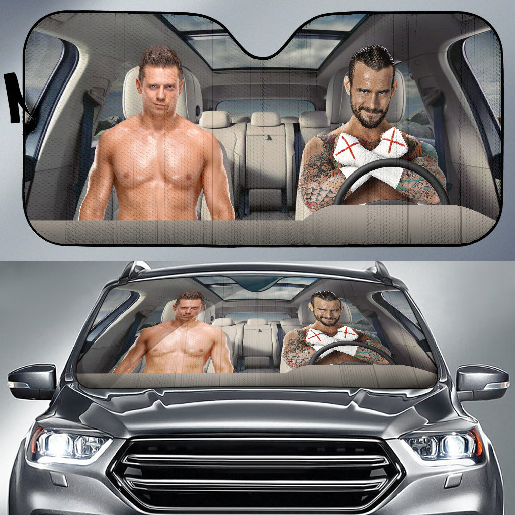 The Miz Vs Cm Punk Wwe Driving Auto Sun Shade