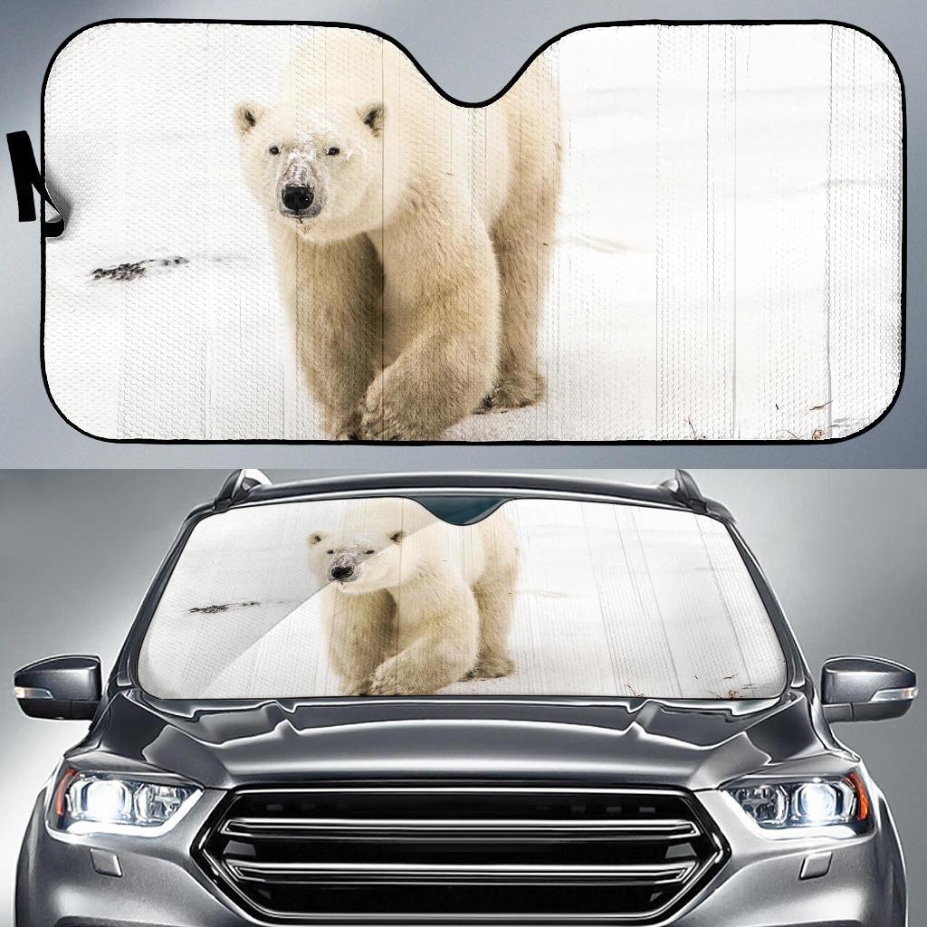 Polar Bear White Bear Snow Sea Ice Hd Car Sun Shade Gift Ideas 2022