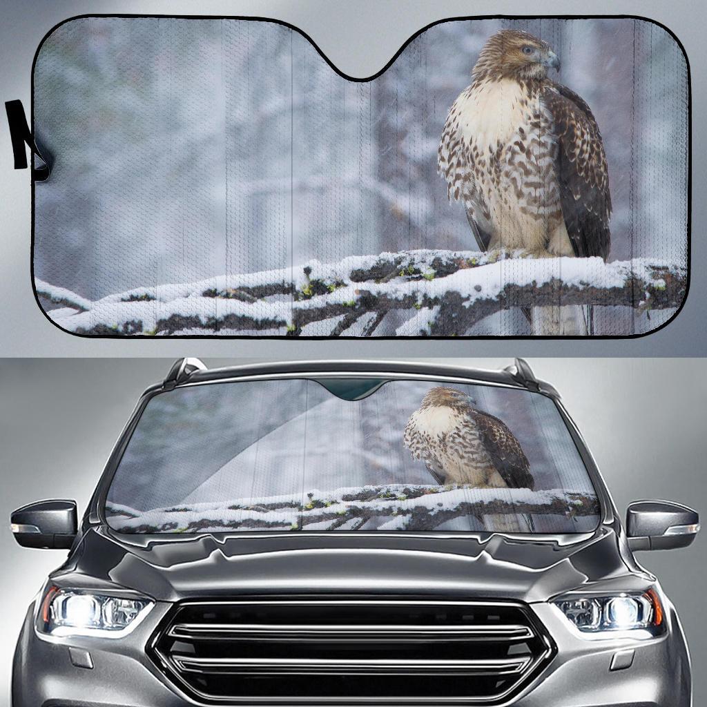 Red Tailed Hawk Hd 4K Car Sun Shade Gift Ideas 2021