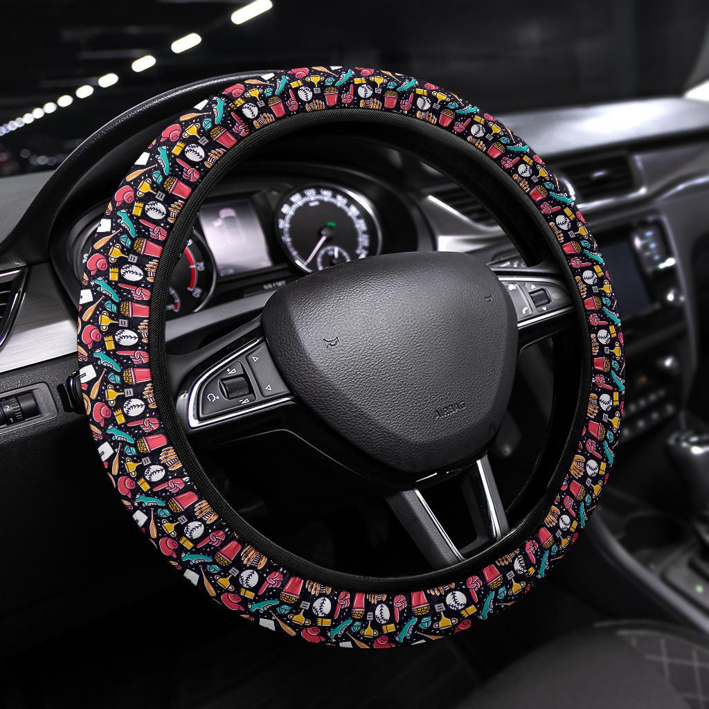 Baseball Stuff Fashion Premium Car Steering Wheel Cover