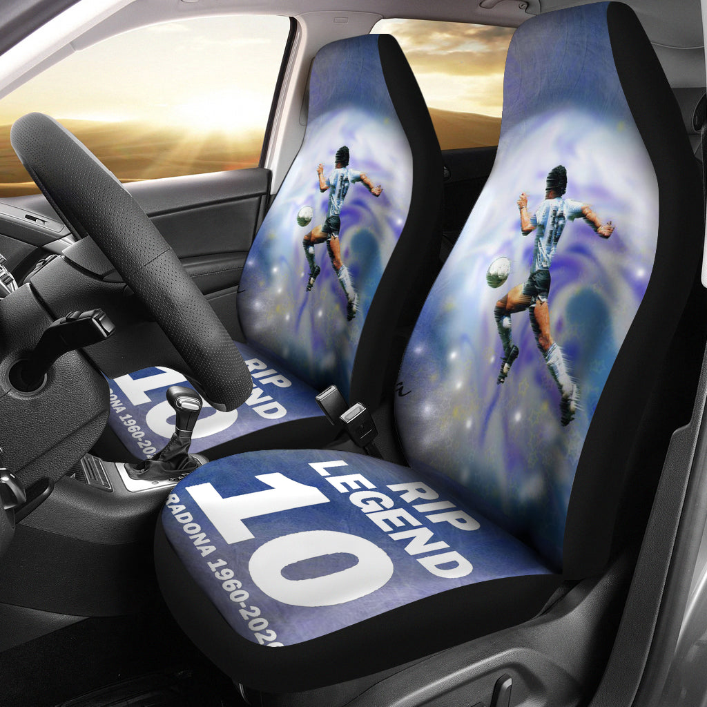 Art Rip Legend Diego Armando Maradona 10 Rip 1969 2022 Car Seat Covers Gift For Fooball