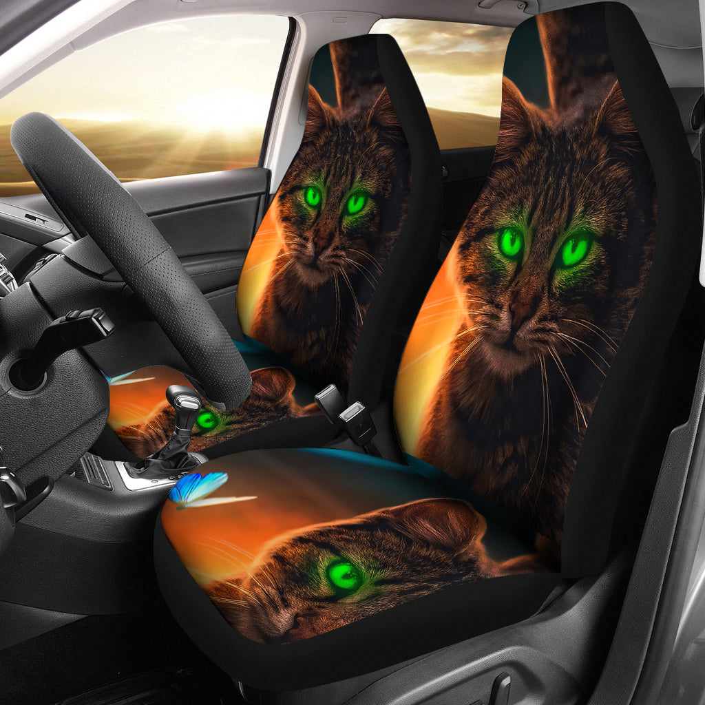 Cat Animals Digital Art Car Seat Covers