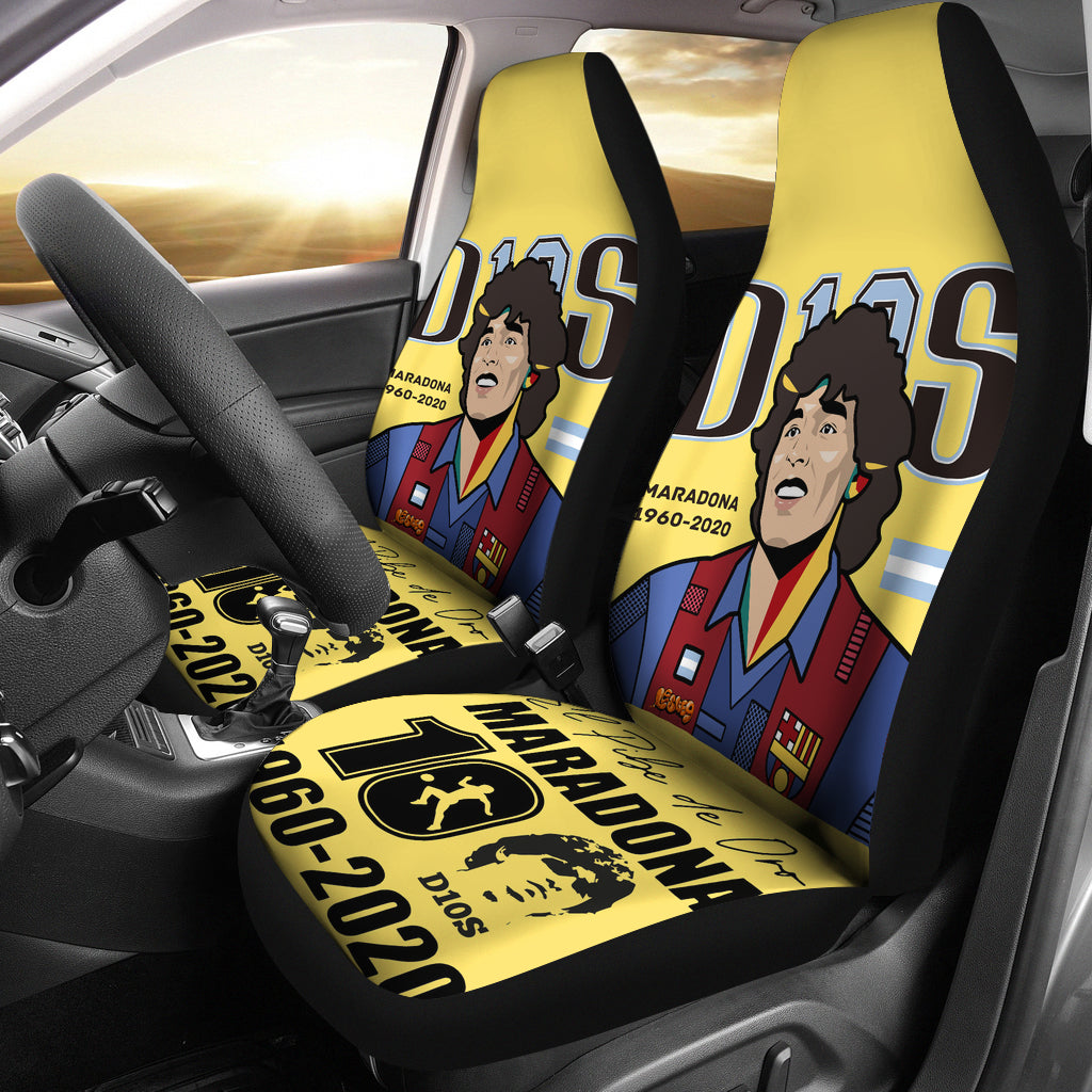 Barcelona Diego Armando Maradona 10 Rip 1969 2022 Car Seat Covers Gift For Fooball