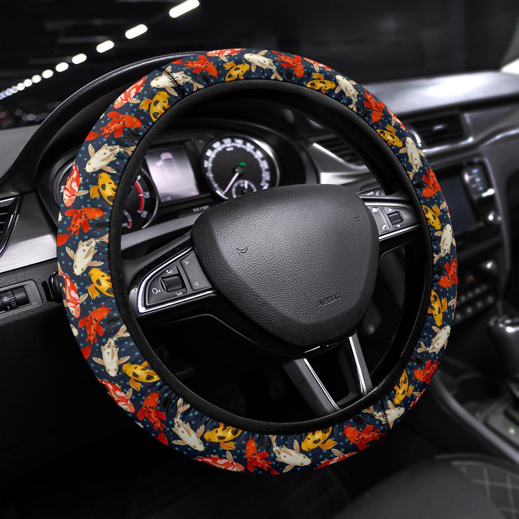 Koi Fish Premium Car Steering Wheel Cover