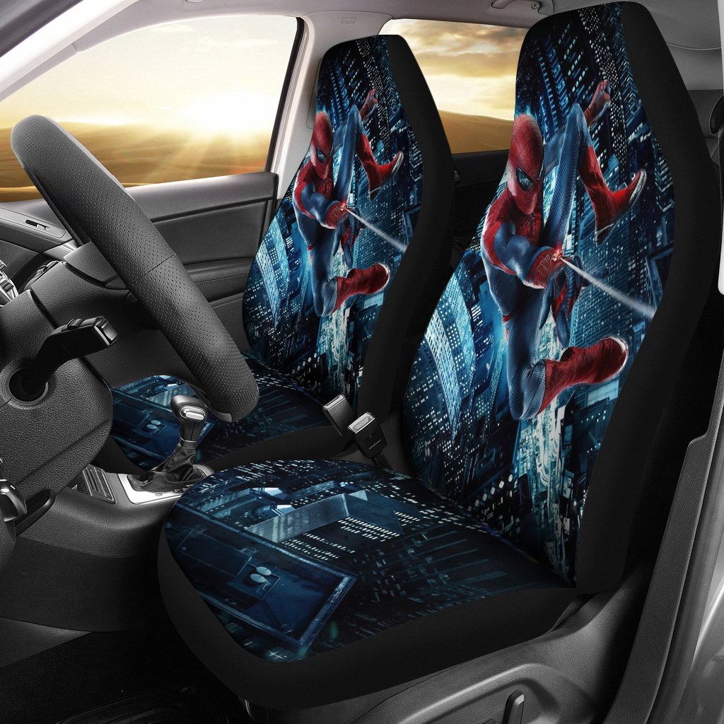 Spiderman City Night Seat Covers