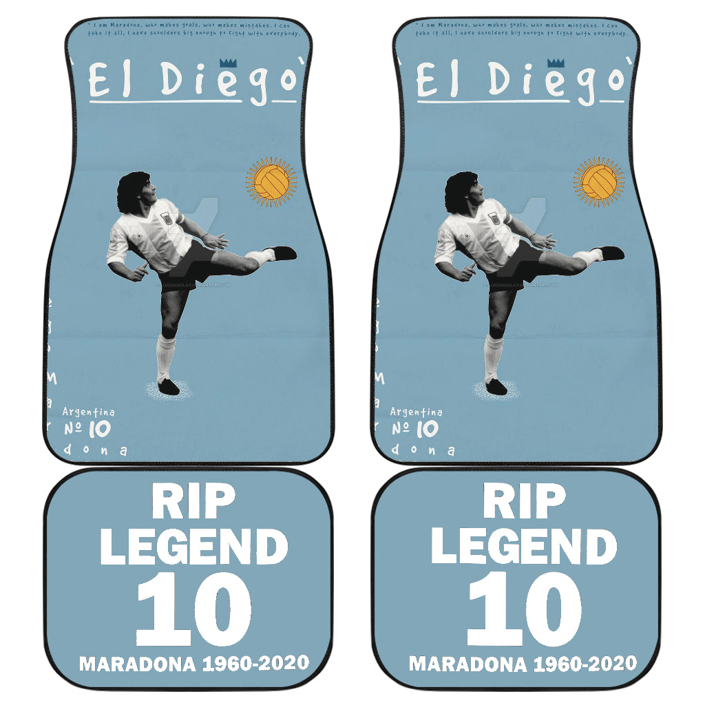 Diego Armando Maradona 10 Rip 1969 2022 59 Car Floor Mats Custom Car Accessories Car Decor 2022