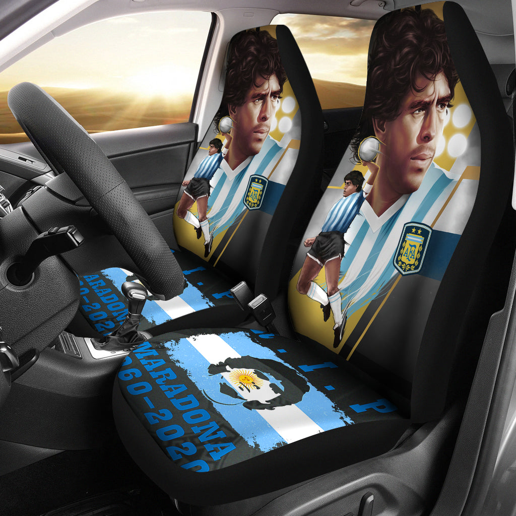 Cool Art Hand Of God Diego Armando Maradona 10 Rip 1969 2022 Car Seat Covers Gift For Fooball