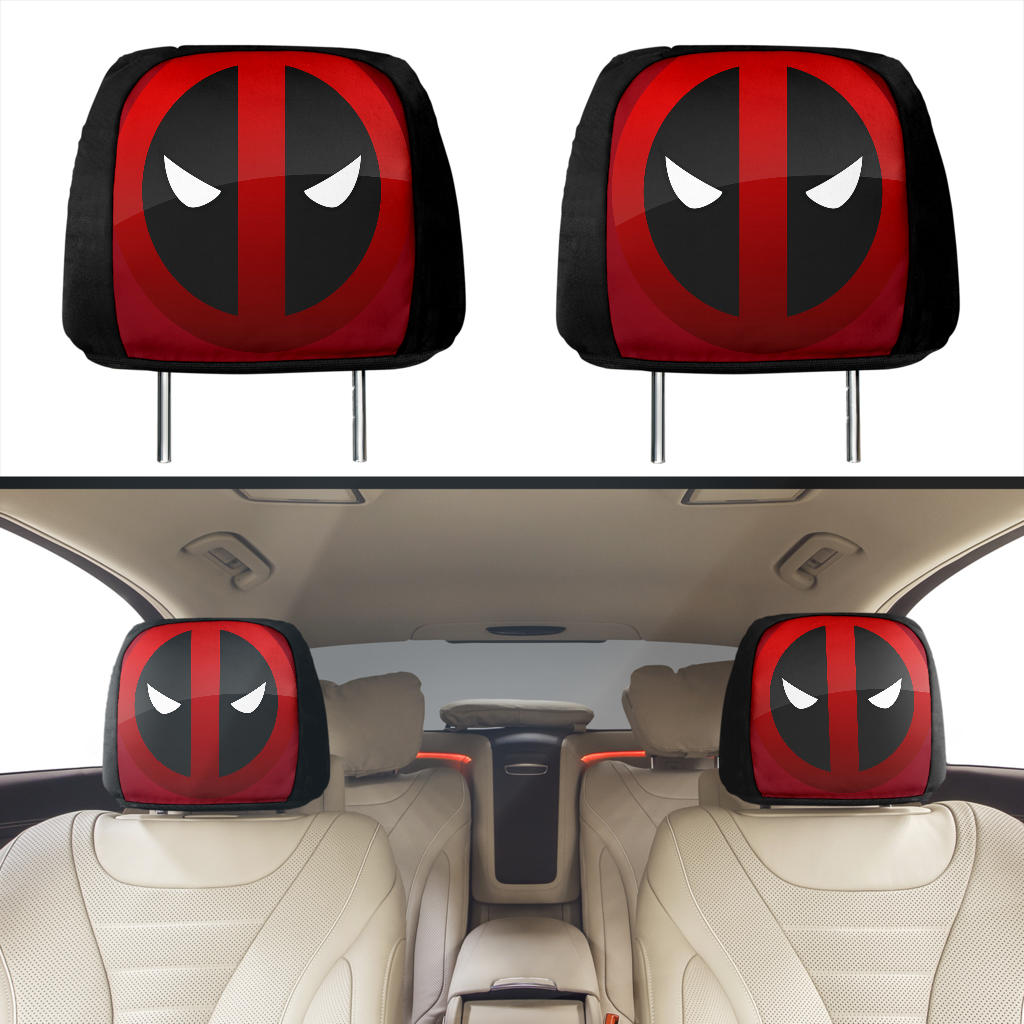 Deadpool Face Icon Car Seat Headrest Cover