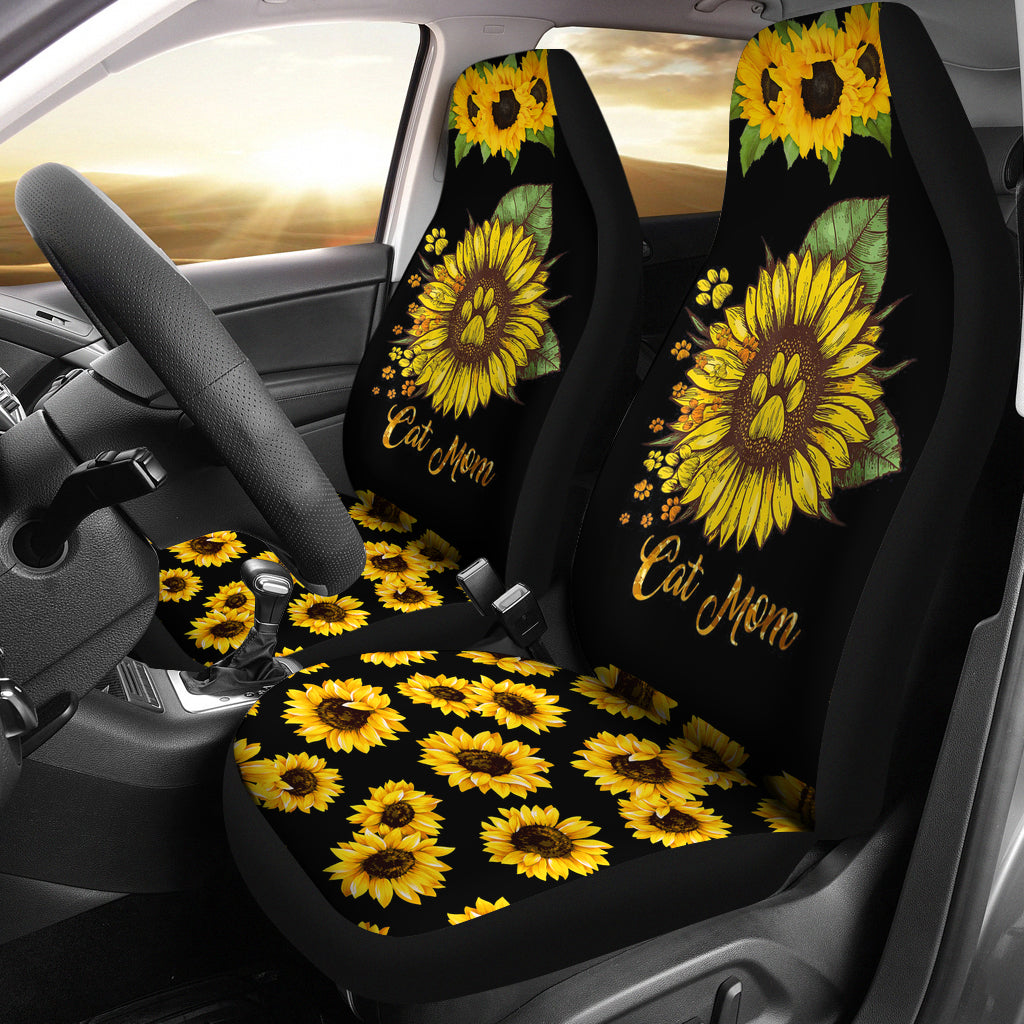 Best Cat Mom Sunflower Seat Covers