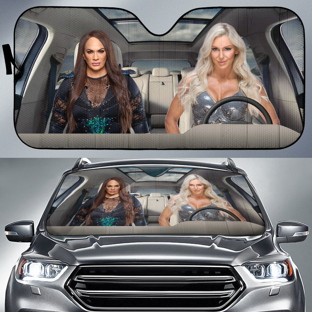 Charlotte Vs Nia Jax Wwe Driving Auto Sun Shade