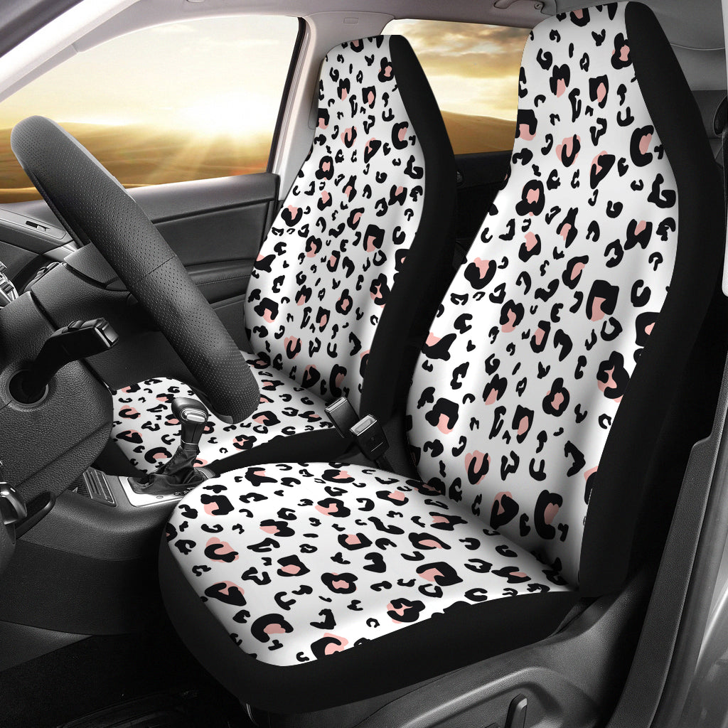 White Cow Print Car Seat