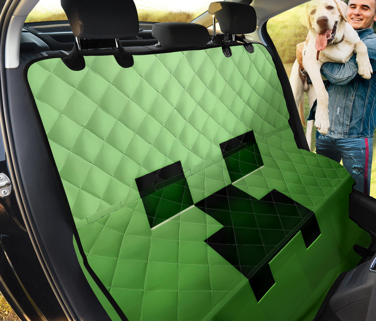 Minecraft Game Car Dog Back Seat Cover