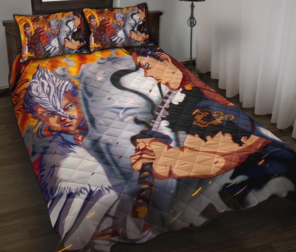 Black Clover Anime Quilt Bed Set Pillow Case Amazing Decor Gift Ideas 3