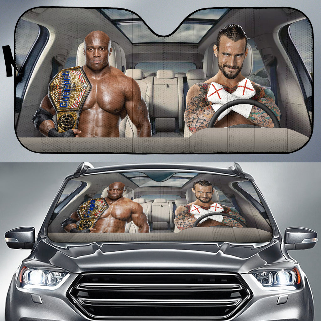 Bobby Lashley Vs Cm Punk Wwe Driving Auto Sun Shade