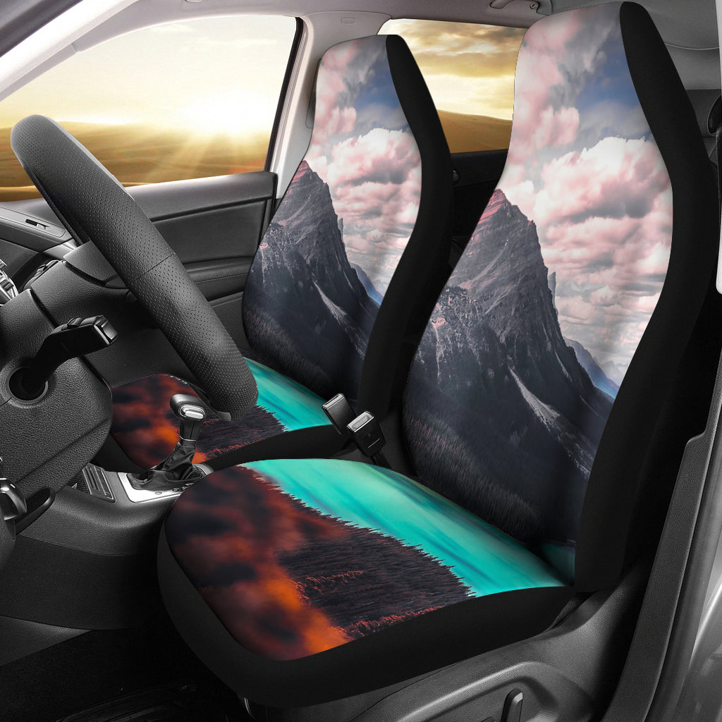 Mountain Lake Nature Forest Car Seat Covers
