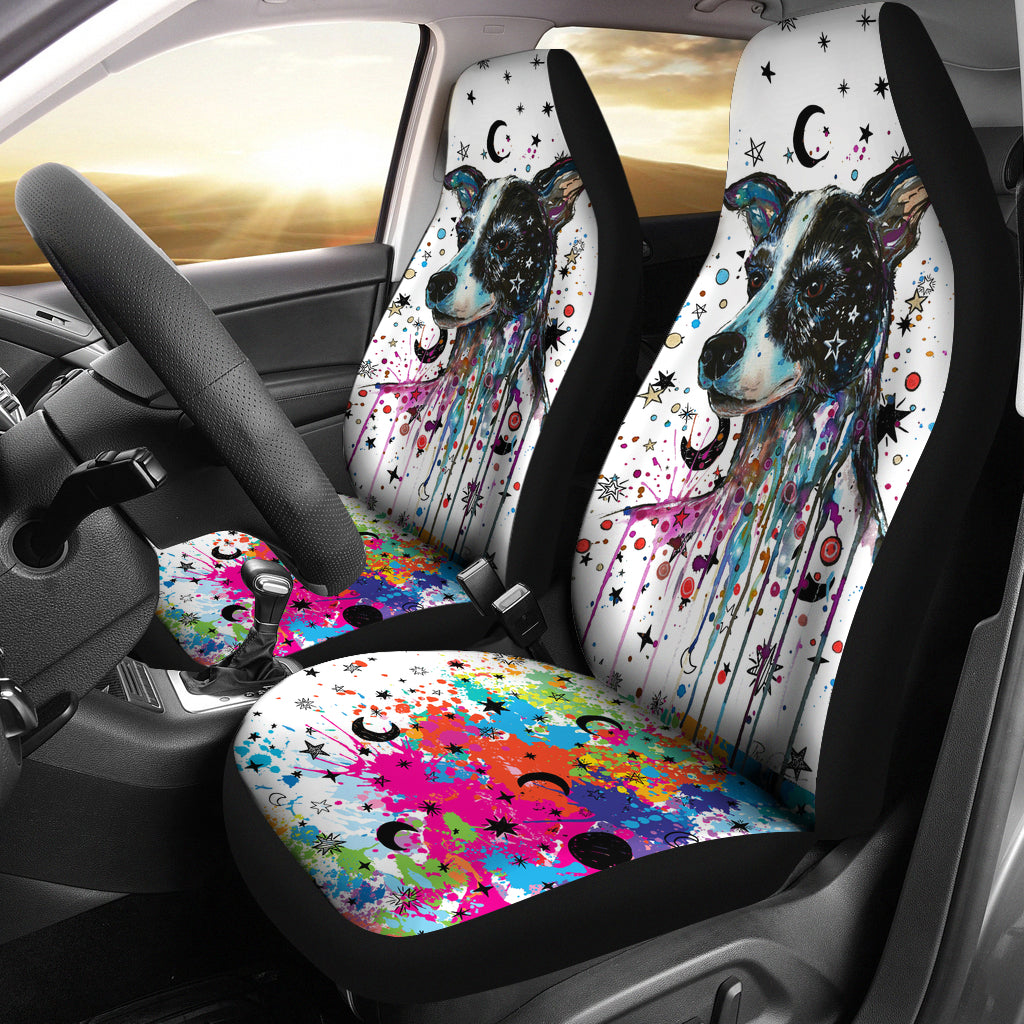 White And Black Dog Car Seat Covers