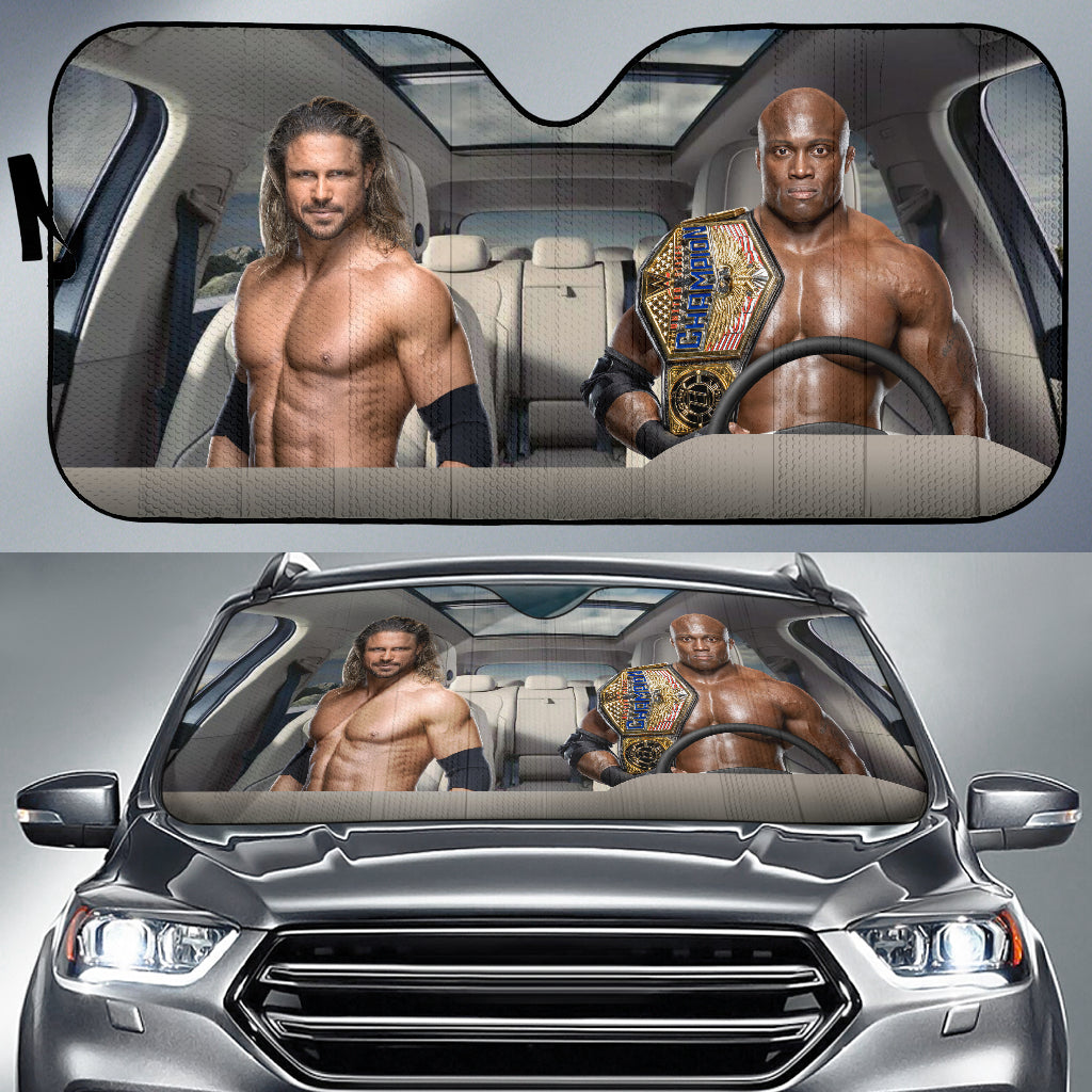 Bobby Lashley Vs John Morrison Wwe Driving Auto Sun Shade