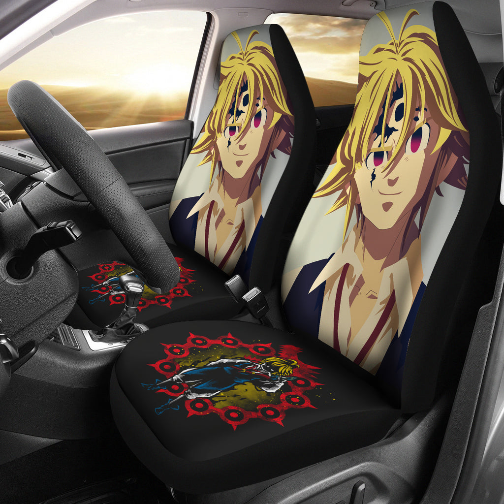 Demon Meliodas The Seven Deadly Sins Car Seat Covers Gift For Fan Anime