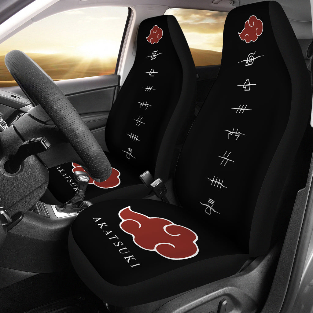 Akatsuki Car Seat Covers Hidden Village Symbols Naruto Car Accessories Anime Gift