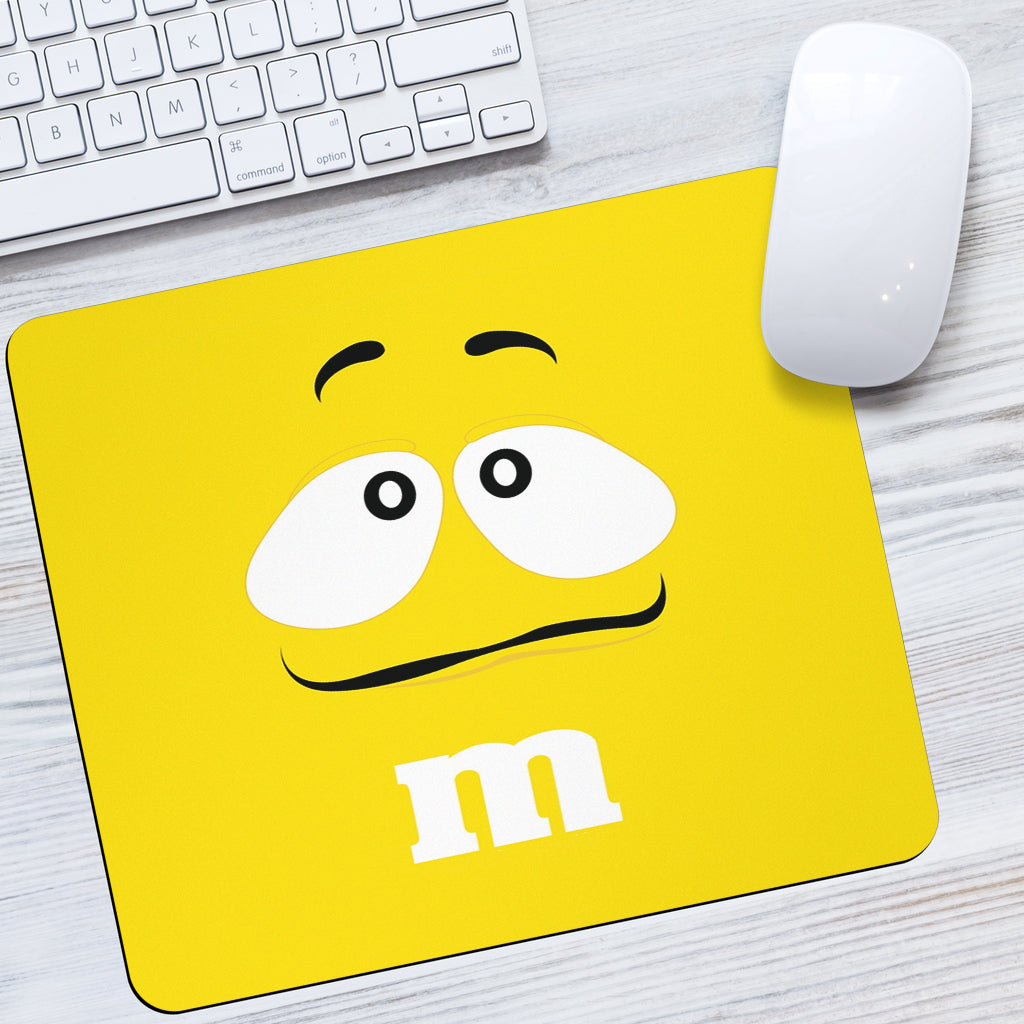 Chocolate M&M Yellow Mouse Pads Office Decor Office Gift 2021