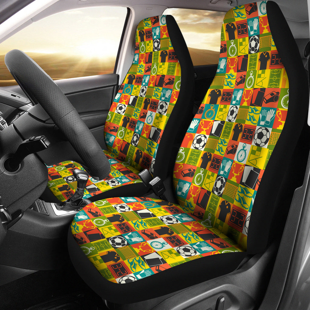 Sports Pattern With Soccer Car Seat Covers