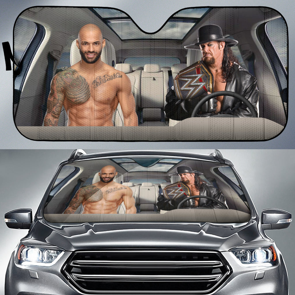 The Undertaker Vs Ricochet Wwe Driving Auto Sun Shade