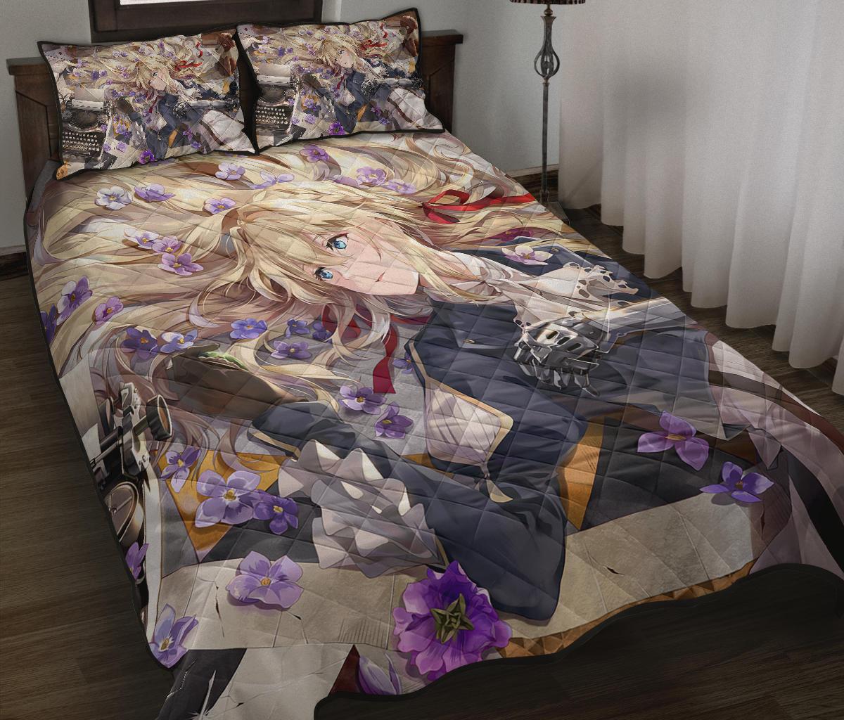 Violet Evergarden 2 Anime Quilt Bed Set Pillow Case Amazing Decor Gift Ideas