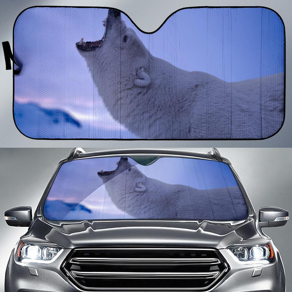 Polar Bear Roaring 4K Car Sun Shade Gift Ideas 2022