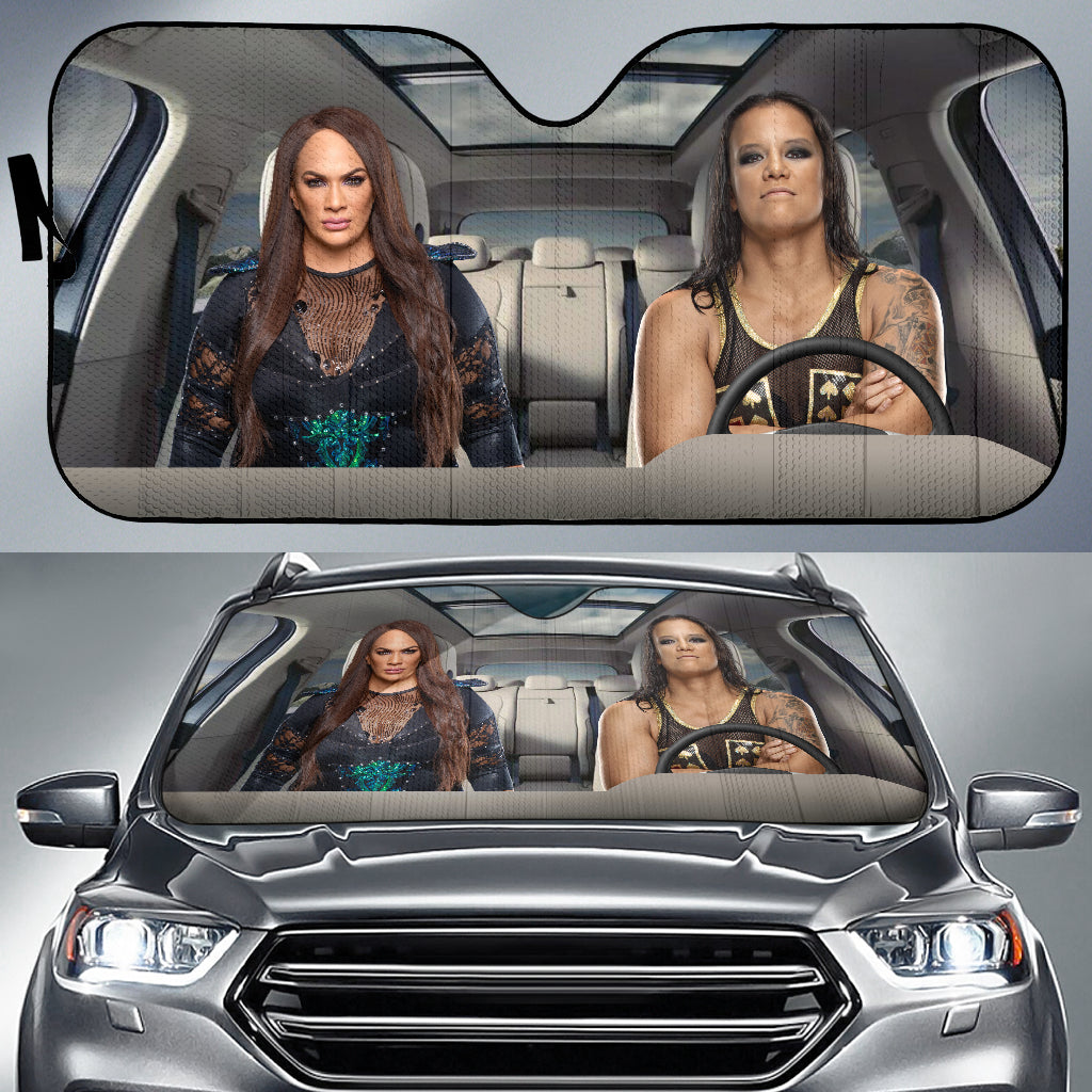 Shayna Baszler Vs Nia Jax Wwe Driving Auto Sun Shade